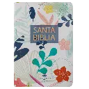 Biblia Reina Valera 1960 Mediana Letra Grande Tapa Semiflexible Blanca Flores [RVR (1).webp