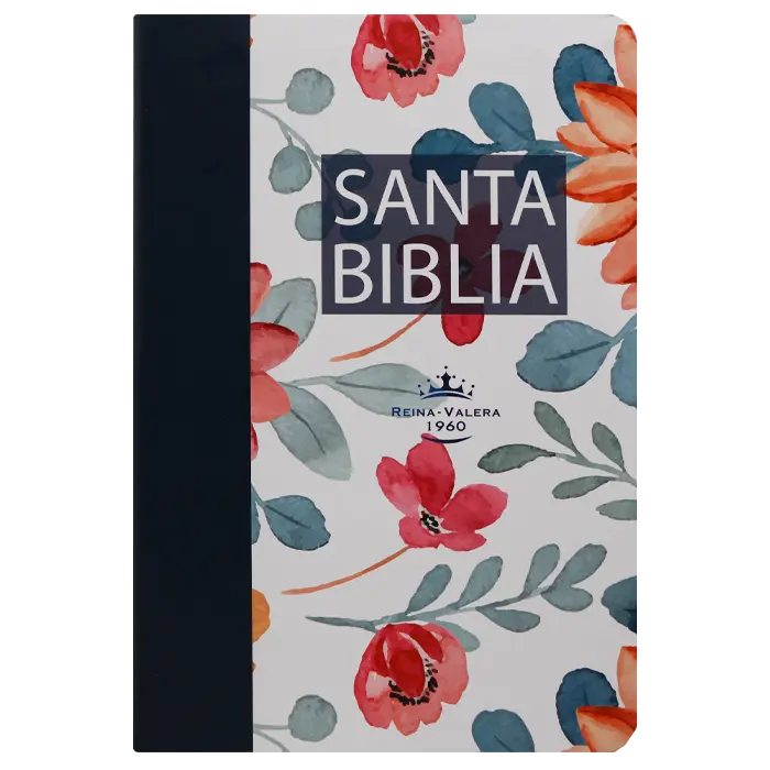 Biblia Reina Valera 1960 Mediana Letra Grande Tapa Semiflexible Flores [RVR (1).webp