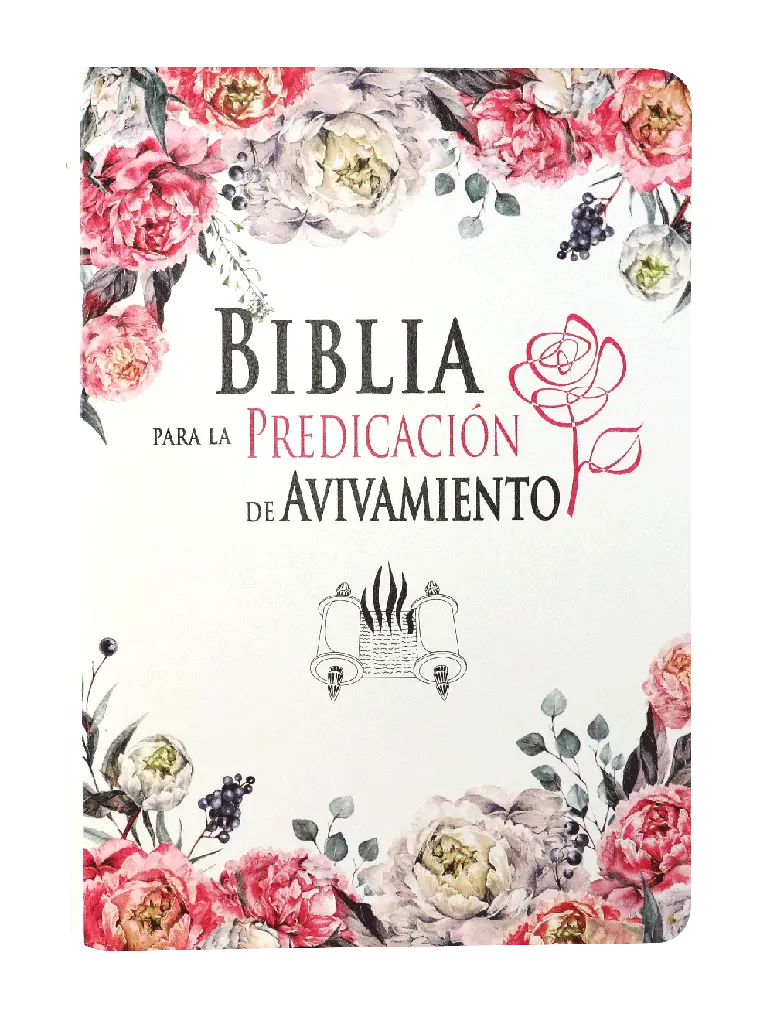 Biblia de Estudio Predicación de Avivamiento Reina Valera 1960 Grande Letra Grande Flores (RVR086cLGEE-PEN) (1).webp