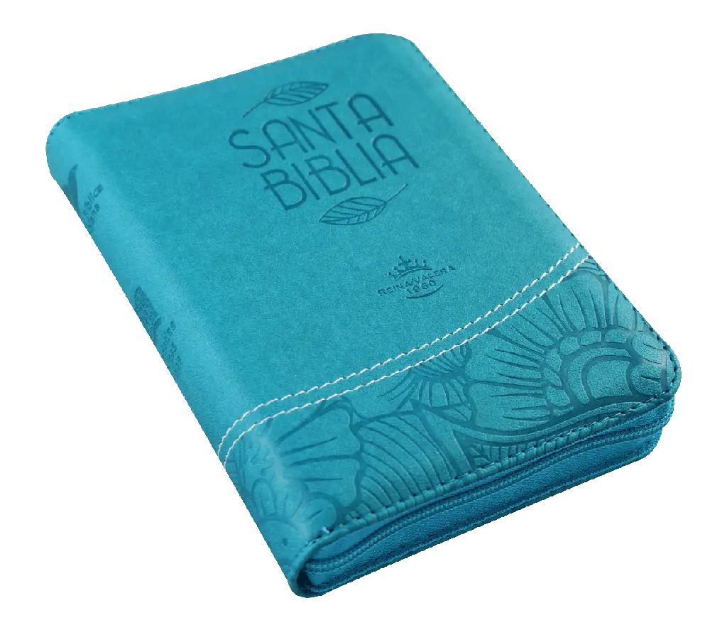 Biblia Reina Valera 1960 Bolsillo Letra Chica Imitación Piel Azul QR [RVR026cZTILM PJR] (3).webp