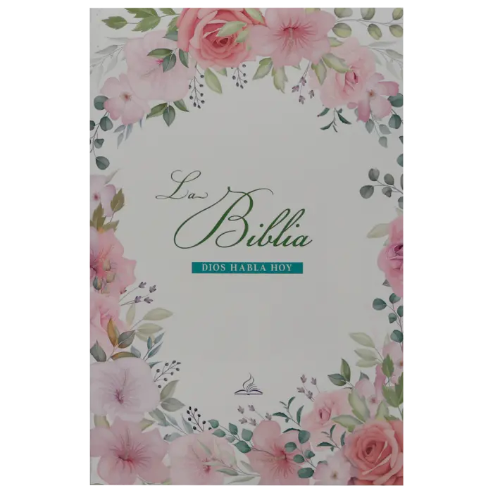 Biblia Dios Habla Hoy Mediana Letra Mediana Rústica Flores Rosas [DHH (1).webp