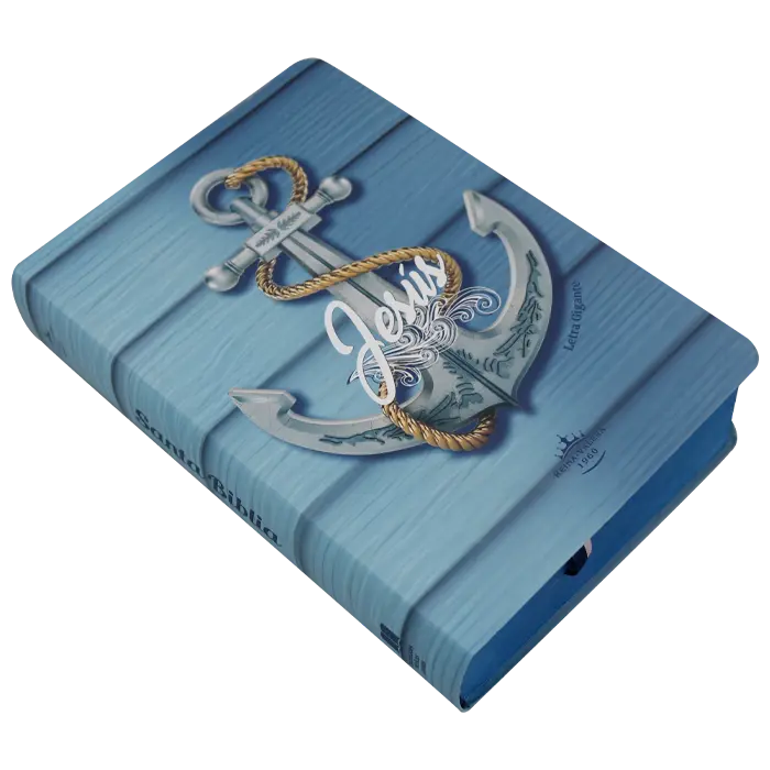 Biblia Reina Valera 1960 Mediana Letra Gigante Tapa Semiflexible Azul Claro Ancla [RVR (2).webp