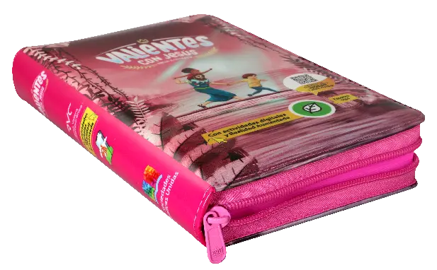 Biblia Infantil Reina Valera Contemporánea Mediana Letra Grande Vinil Rosa Código QR Realidad Aumentada  [RVC062PJRPZLG] (3).webp