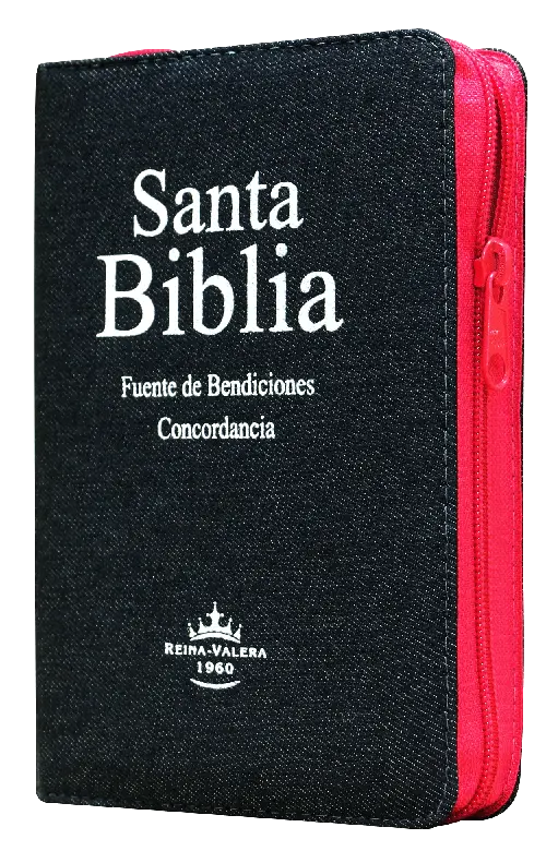 Biblia Fuente de Bendiciones Reina Valera 1960 Chica Letra Mediana Mezclilla Rosa [RVR044cLMFBJZTI]