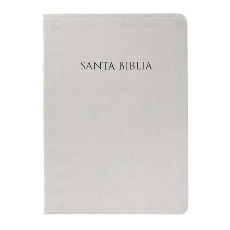Biblia RVR 1960 Tamaño Manual Letra Grande blanco vinil