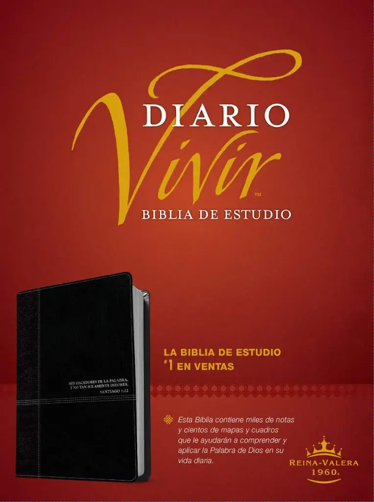 Biblia de estudio del diario vivir RVR60, Negro Onice
