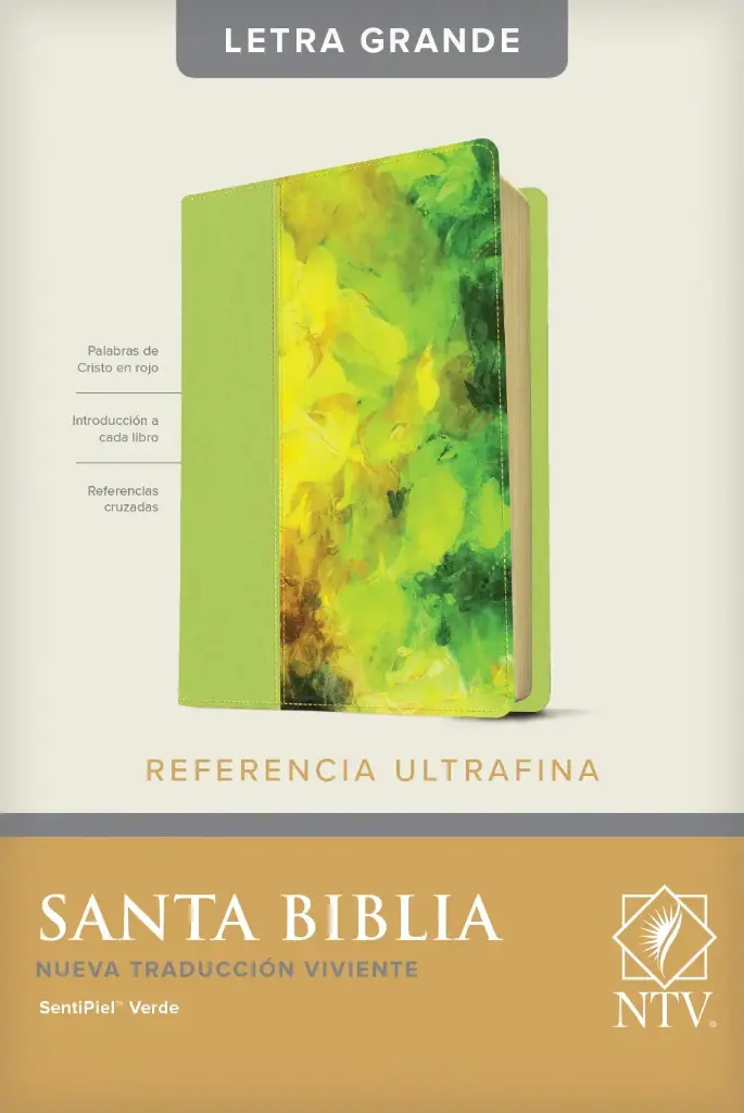 Santa Biblia NTV, Edición de referencia ultrafina, letra grande, verde limon