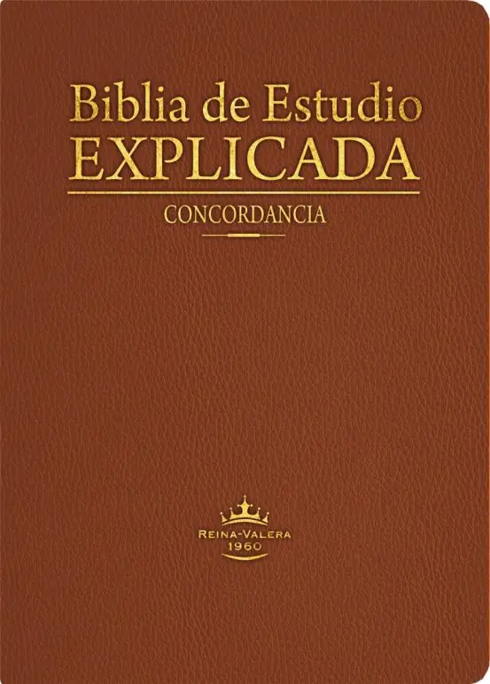 Biblia de estudio Explicada (Piel especial marrón claro)
