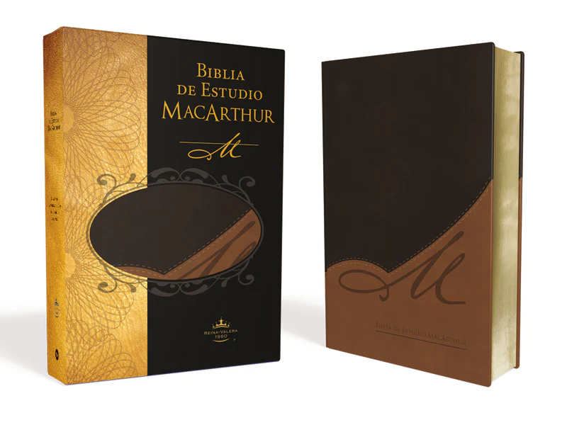 Biblia de estudio MacArthur, RVR60, Leathersoft, Café
