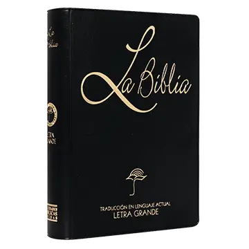 Biblia Traducción Lenguaje Actual Chica Letra Grande Vinil Negro [TLA42LG]
