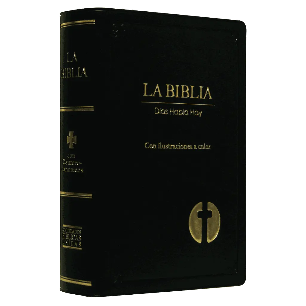 Biblia con Ilustraciones a Color Dios Habla Hoy Letra Grande Color Negro