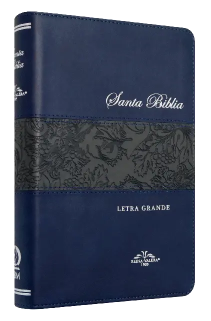 Biblia Reina Valera 1909 Mediana Letra Grande Imitación Piel Azul [VR065LG]
