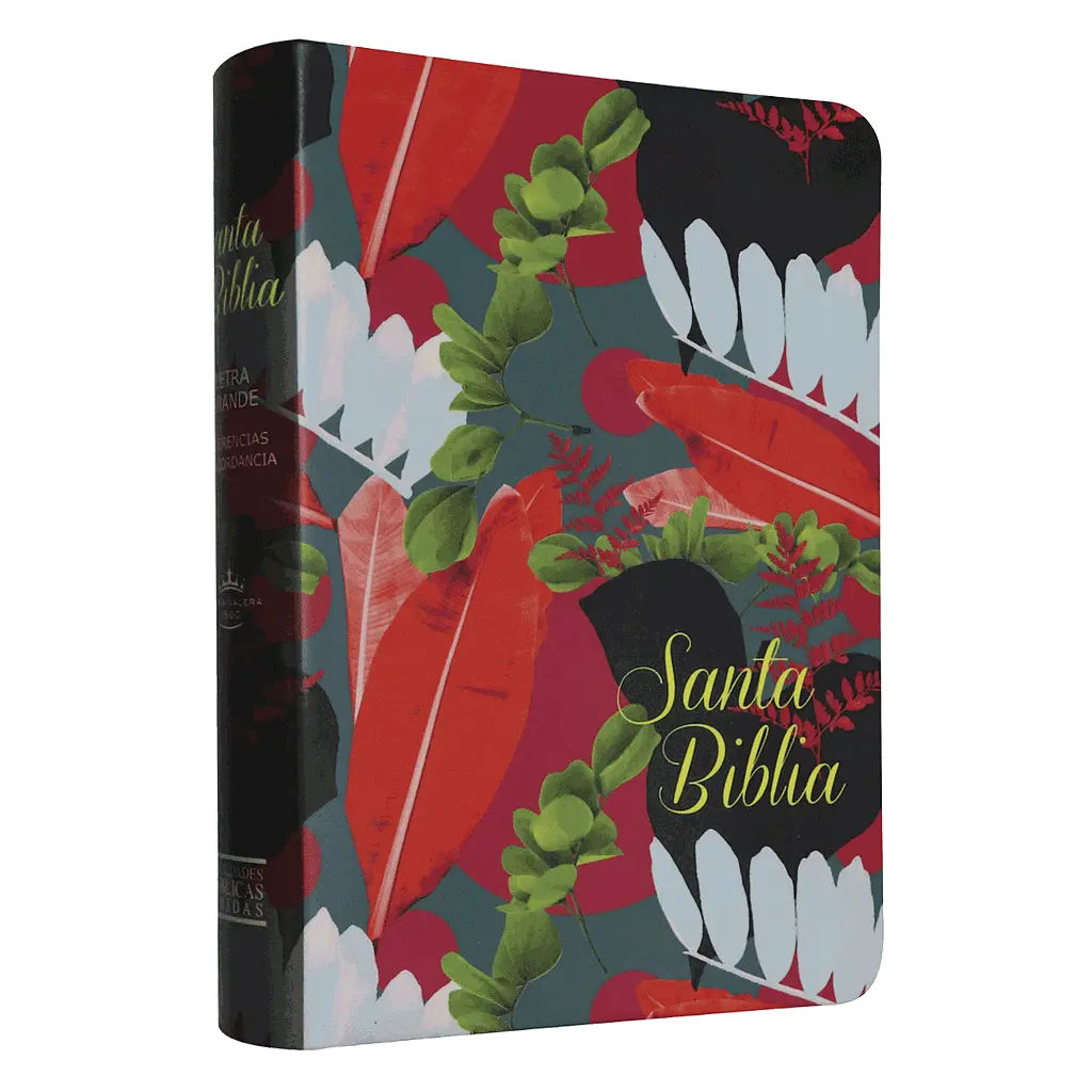 Biblia Reina Valera 1960 Mediana Letra Grande Imitación Piel Flores Silvestres [RVR065CLGCB]