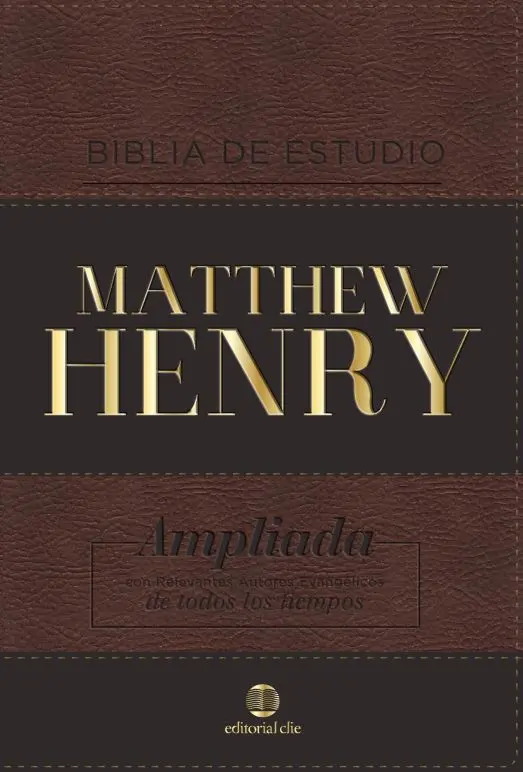 RVR Biblia de Estudio Matthew Henry Café (Leathersoft Clásica/ sin índice)