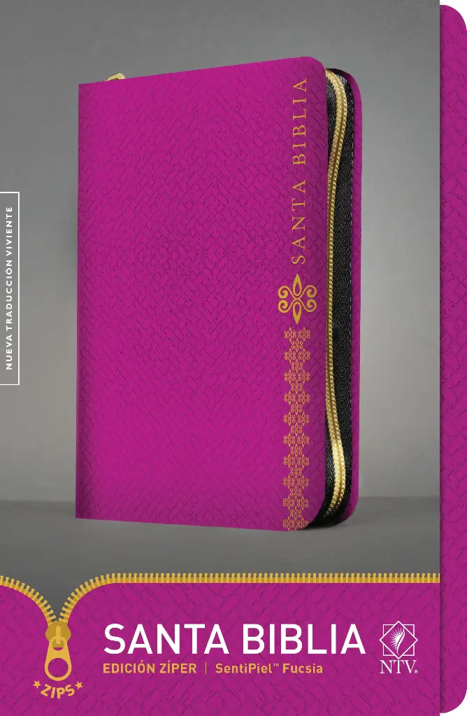  Santa Biblia NTV, Edición zíper (SentiPiel, Fucsia) 