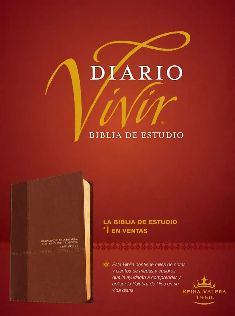 Biblia de estudio del diario vivir RVR60 Café Claro