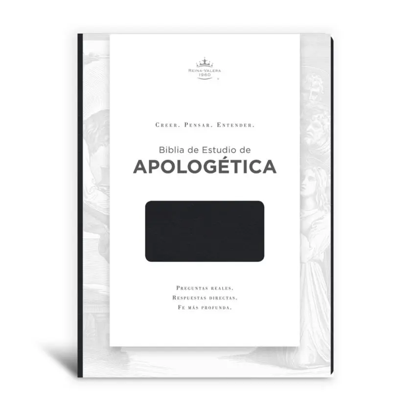 Biblia de Estudio de Apologética, negro imitación piel