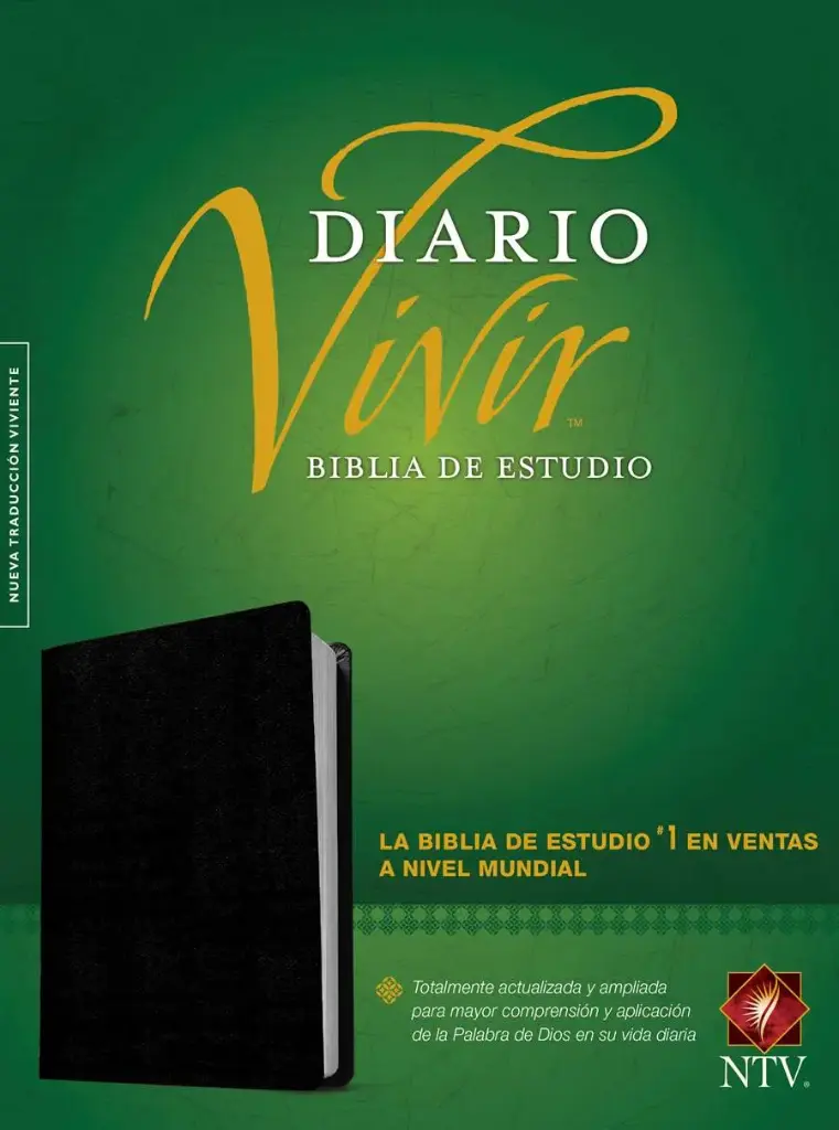 Biblia de estudio del diario vivir NTV (Piel fabricada, Negro, Letra Roja)