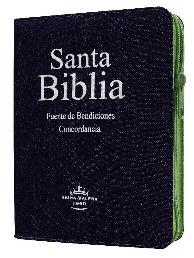 Biblia Fuente de Bendiciones Reina Valera 1960 Chica Letra Mediana Mezclilla Verde [RVR044cLMFBJZTI]
