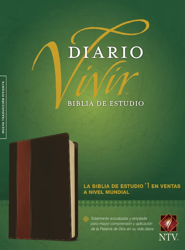 Biblia de estudio del diario vivir NTV (SentiPiel, Café/Café claro, Letra Roja)