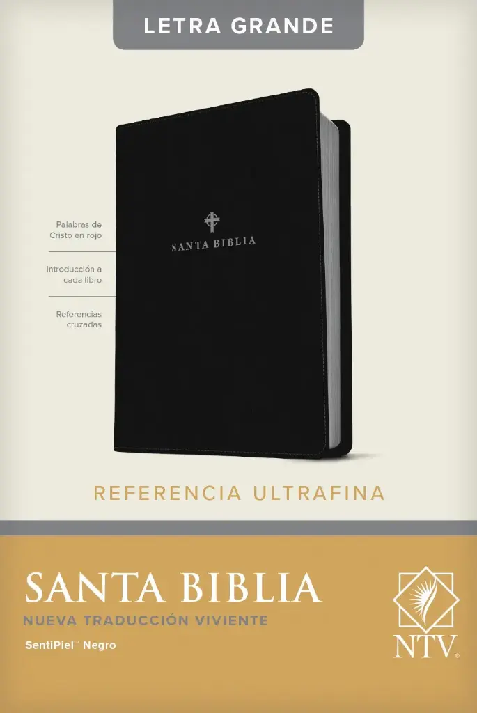 Santa Biblia NTV, Edición de referencia ultrafina, letra grande, negra