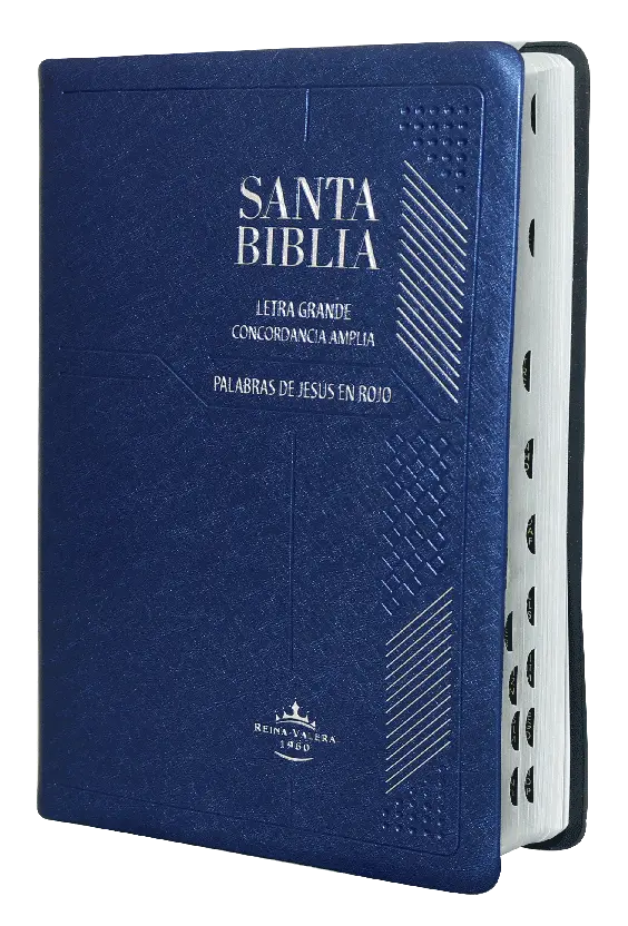 Biblia Reina Valera 1960 Mediana Letra Grande Vinil Azul [RVR052CLGPJRTI]