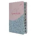 Biblia de Estudio Reconciliación Reina Valera 1960 Mediana Letra Grande Imitación Piel Azul Rosado [RVR065EETILG]