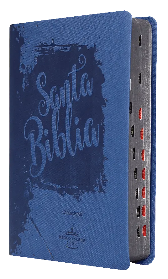 Biblia Reina Valera 1960 Mediana Letra Grande Imitación Piel Azul [RVR066cLGPJRTI]