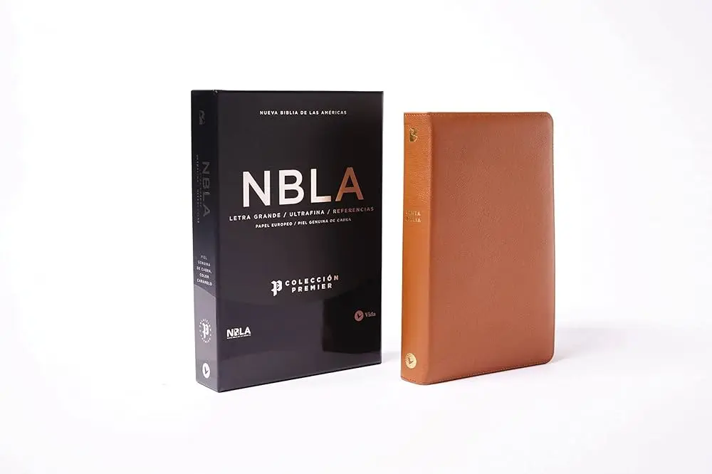 NBLA, Santa Biblia, Ultrafina, Colección Premier, Letra grande, Piel de cabra, Caramelo: Edición Limitada
