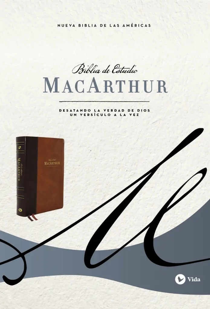 NBLA Biblia de Estudio MacArthur, Leathersoft, Café, Interior a dos colores,