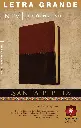 Santa Biblia NTV, Edición personal, letra grande (SentiPiel, Café/Café claro, Índice, Letra Roja)