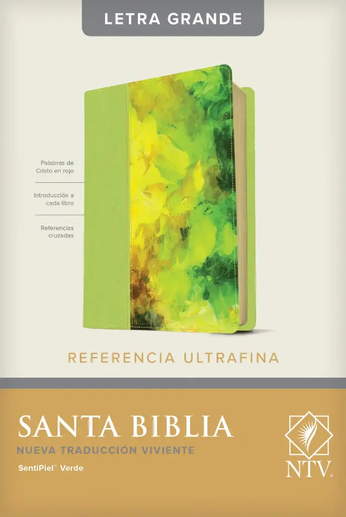 Santa Biblia NTV, Edición de referencia ultrafina, letra grande (SentiPiel, Verde, Índice)