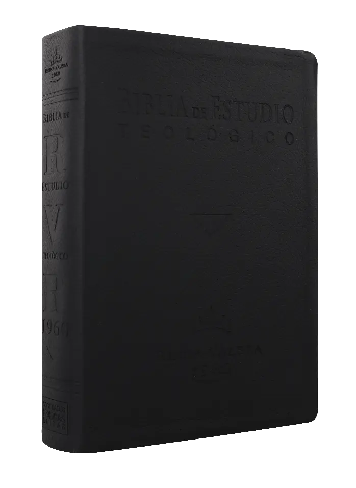 Biblia de Estudio Teológico Reina Valera 1960 Grande Letra Grande Piel Genuina Negro [RVR089cLGEETI-BET]