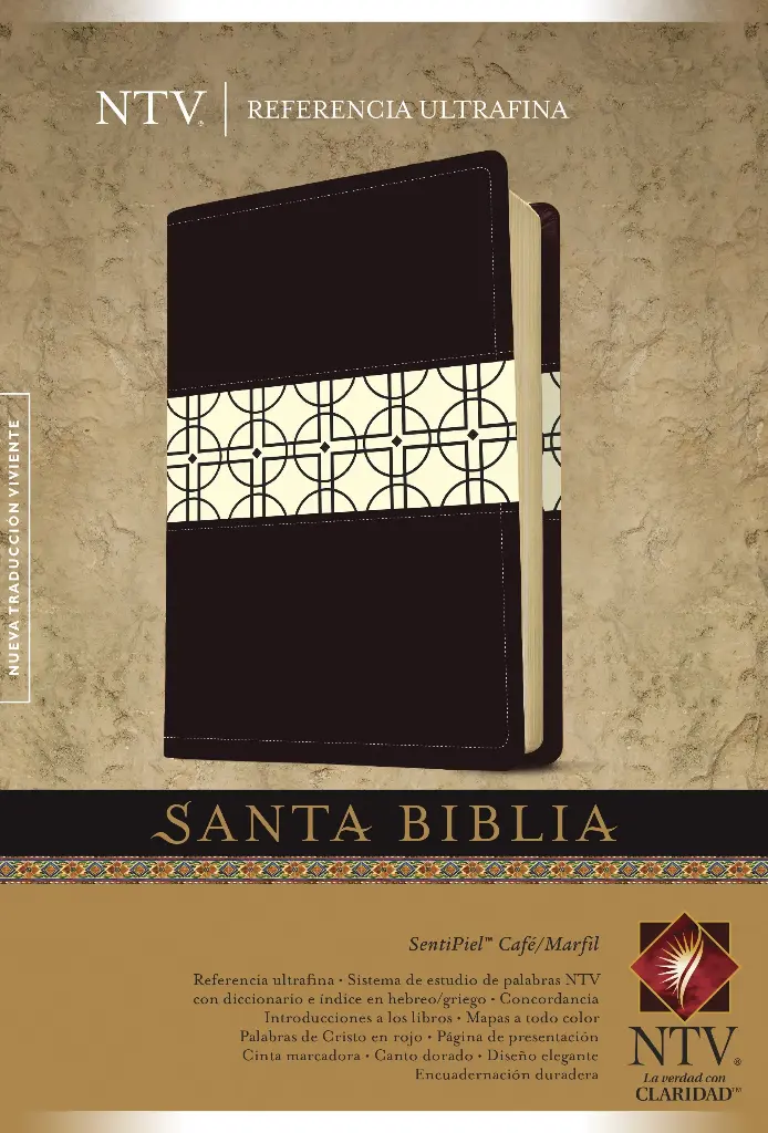 Santa Biblia NTV, Edición de referencia ultrafina, cafe marfil
