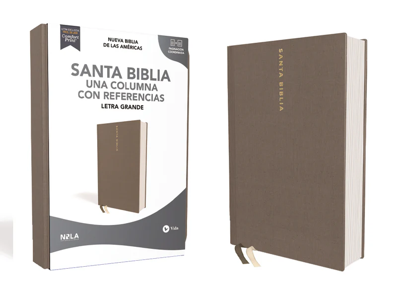 NBLA Santa Biblia, Una Columna con Referencias, Letra Grande, Edición Letra Roja, Pasta Dura