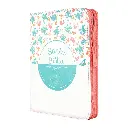 Biblia Reina Valera 1960 Chica Letra Mediana Imitación Piel Blanco Flores Código QR [RVR045cZLMPJR]