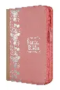 Biblia Reina Valera 1960 Chica Letra Mediana Imitación Piel Rosa Beige Flores Código QR [RVR045cZLMPJR]