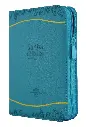 Biblia Reina Valera 1960 Chica Letra Mediana Imitación Piel Azul Amarillo Código QR [RVR045cZTILMPJR]