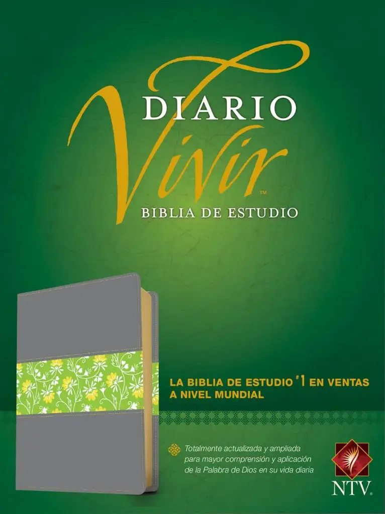 Biblia de Estudio del Diario Vivir NTV Gris Verde