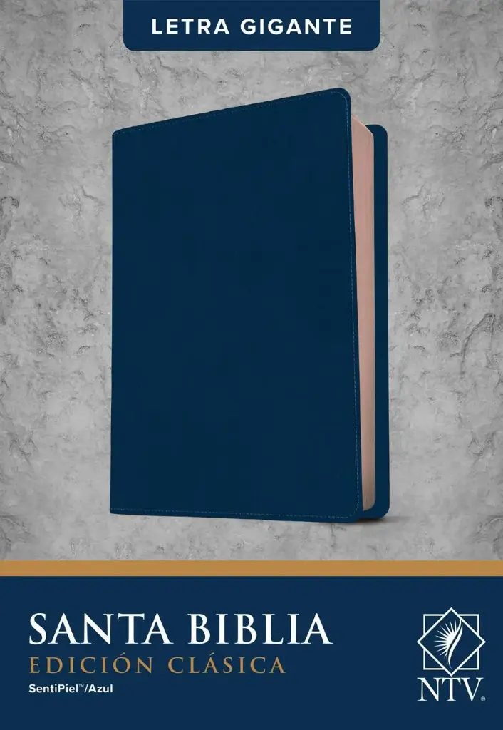  Santa Biblia NTV, Edición clásica, letra gigante (SentiPiel, Azul, Letra Roja) 