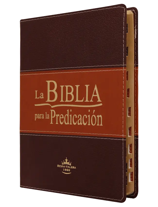 Biblia de Estudio Predicación Reina Valera 1960 Grande Letra Grande Imitación Piel Marrón [RVR086LGEETI]