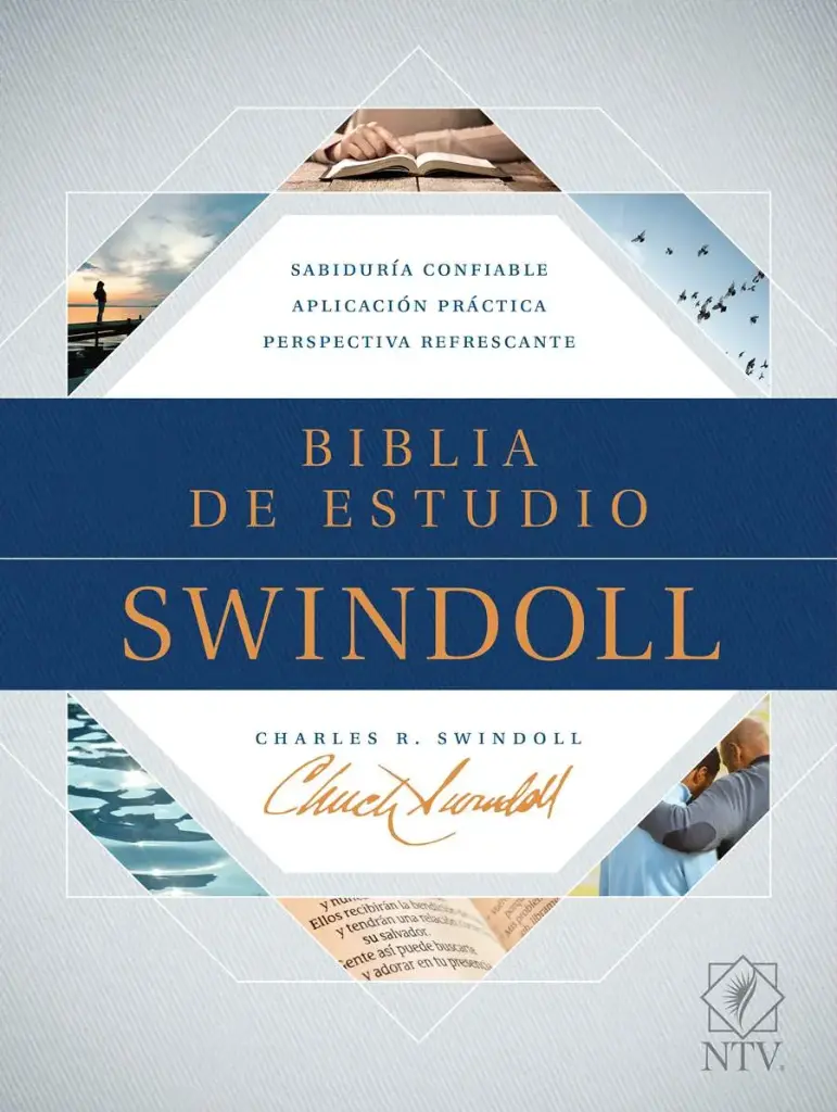 Biblia de estudio Swindoll NTV (SentiPiel, Café/Azul/Turquesa)