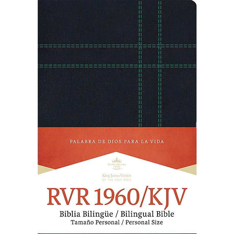 Biblia Bilingüe Reina Valera 1960/KJV. Imitación piel, negro, tamaño personal