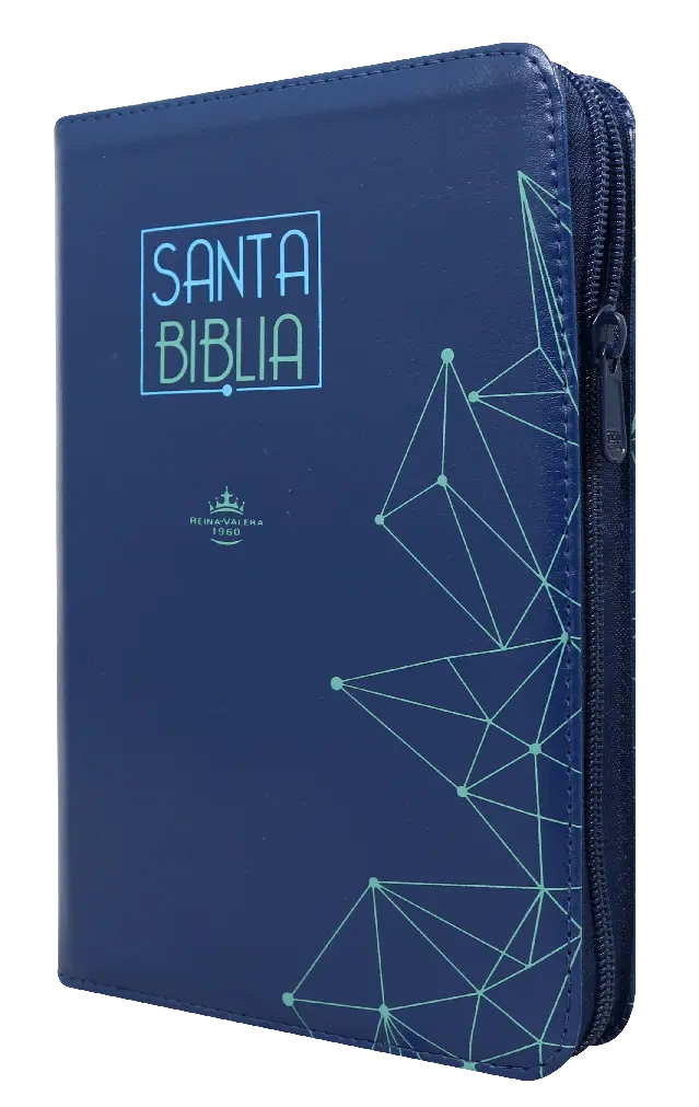 Biblia Reina Valera 1960 Mediana Letra Grande Imitación Piel Azul Código QR [RVR065cZLGPJR]