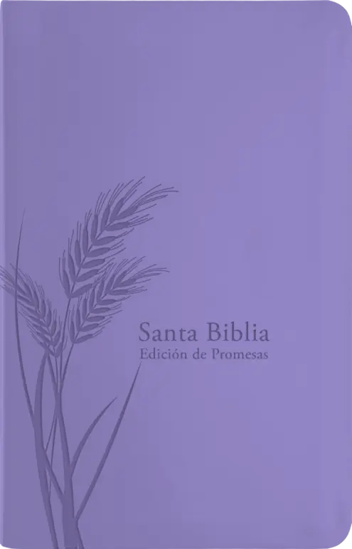 Biblia de Promesas RVR-1960, Letra Grande, Tamaño Manual, Piel especial, Lavanda