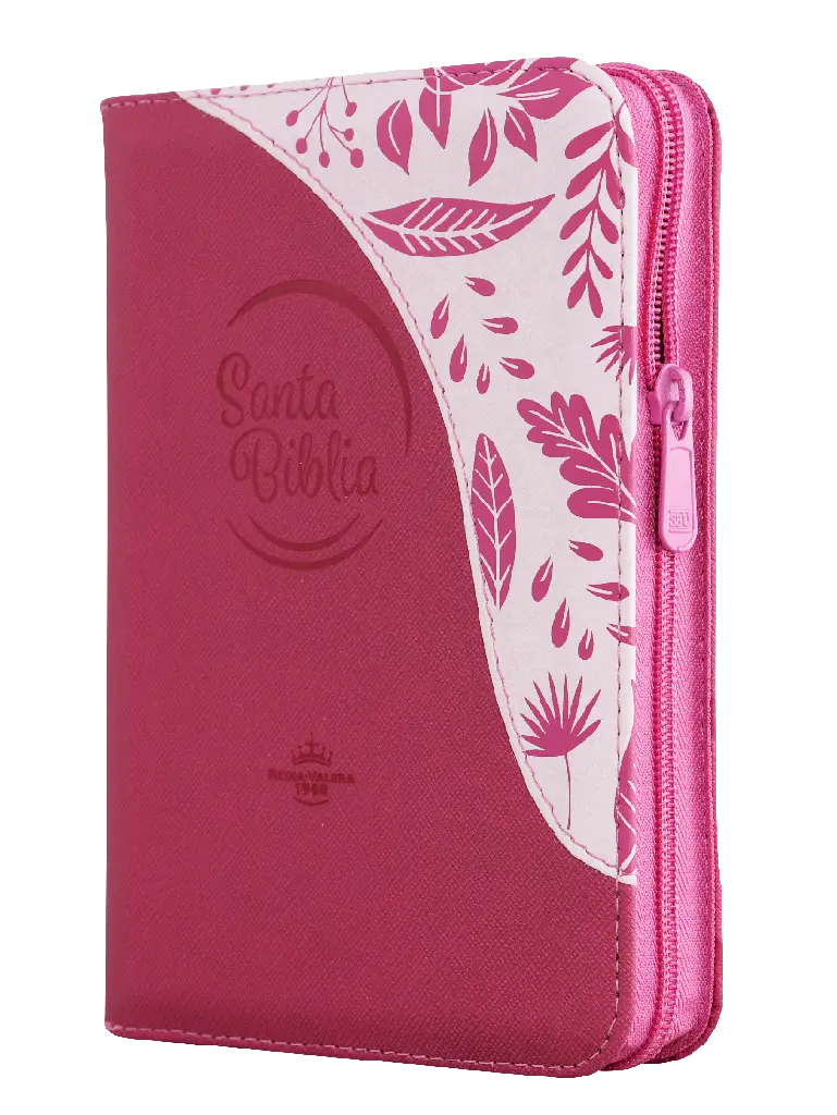 Biblia Reina Valera 1960 Chica Letra Mediana Imitación Piel Rosa QR [RVR045cZLM]