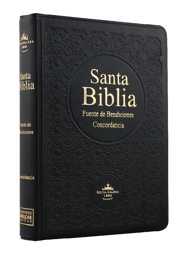 Biblia Fuente de Bendiciones Reina Valera 1960 Chica Letra Mediana Vinil Negro [RVR042cLMFBT]