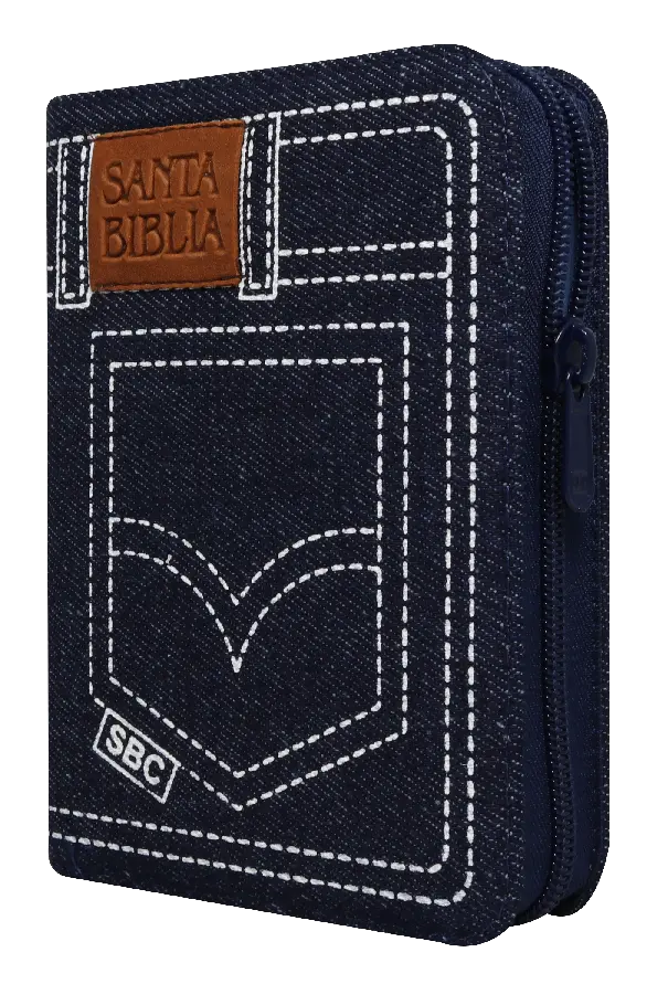Biblia Reina Valera 1960 Tamaño Bolsillo Letra Chica Mezclilla Azul [RVR024cJZTILGaPJR]