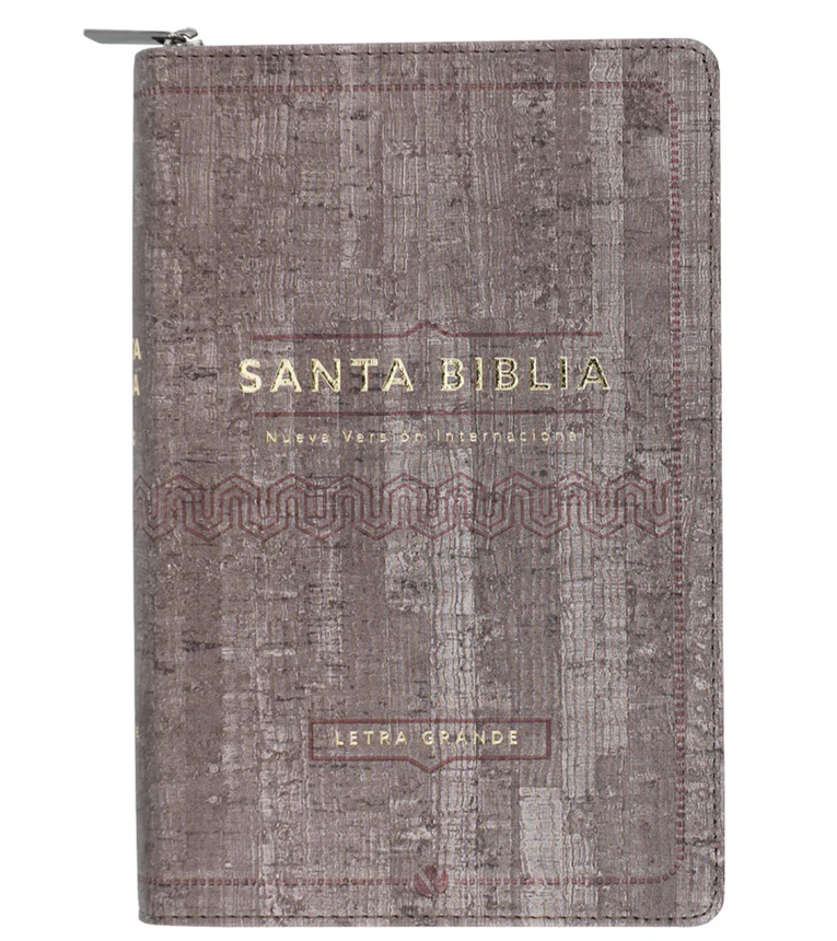 Biblia NVI - Letra Grande - Madera - Con cierre (Zipper)