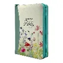 Biblia Reina Valera 1960 tamaño portátil Letra Grande 11 puntos Imitación Piel lila turquesa. Con cierre. Canto pintado. Colección Primaveral.